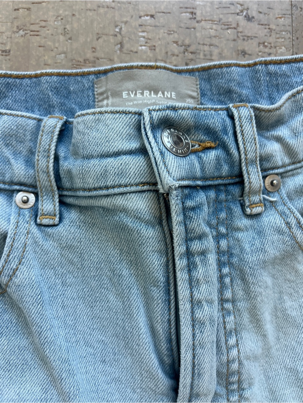 Everlane The Way-High Sailor Jean Womens 25S High Rise Wide Leg Light Wash Denim - Picture 4 of 9